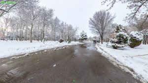 نمای داخل پارک ملت مشهد